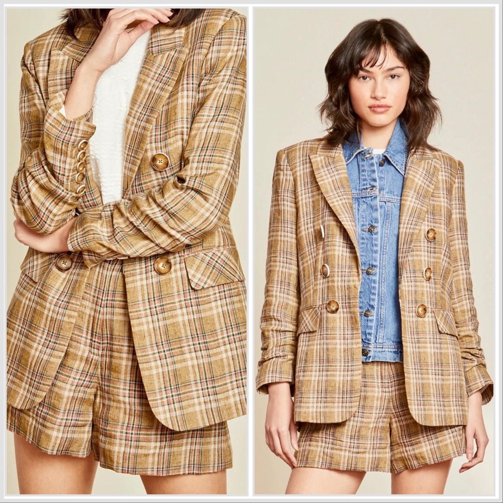 Veronica Beard Beacon Dickey Sage Green Multi Jacket Blazer Size 0